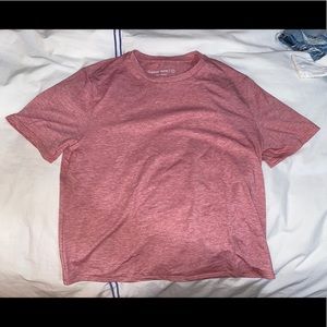 Outdoor Voices cropped red heather tee